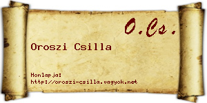 Oroszi Csilla névjegykártya