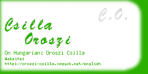 csilla oroszi business card